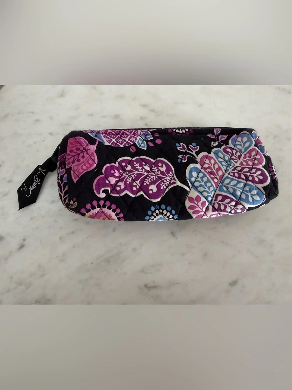 Vera Bradley Pencil Pouch Cosmetic Bag -Alpine Floral